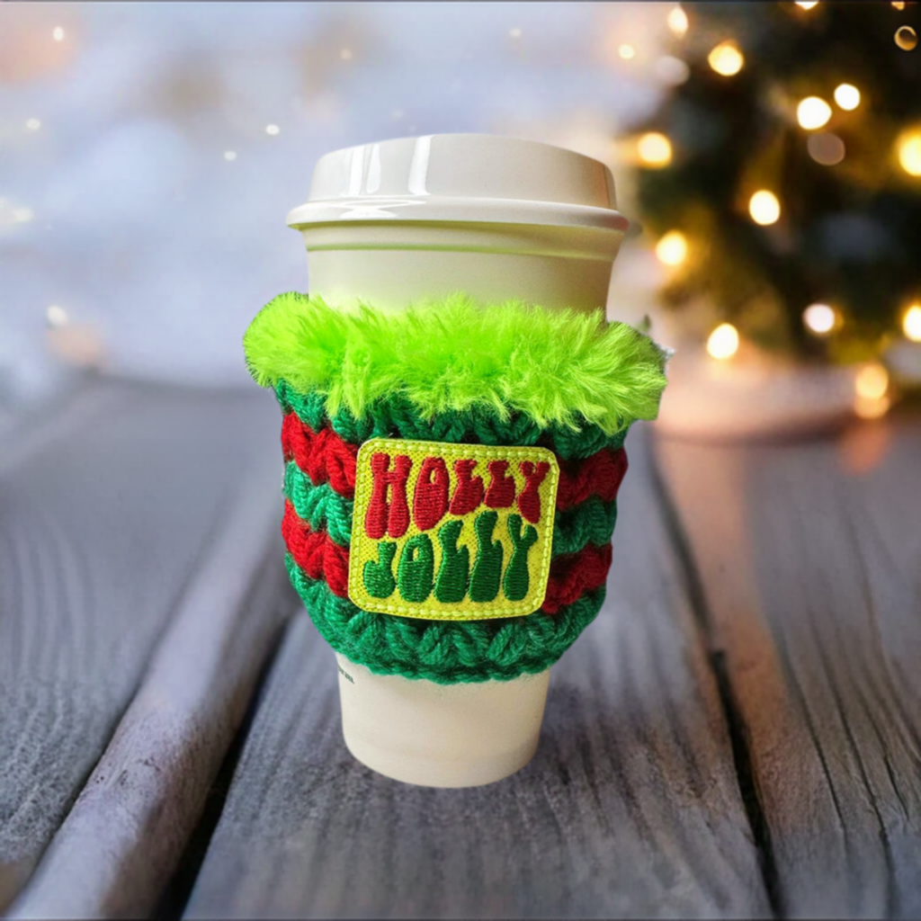 Holly Jolly Coffee Cozy