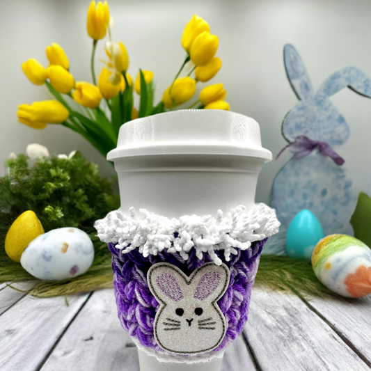 Big Ear Bunny Crocheted Coffee Cozy