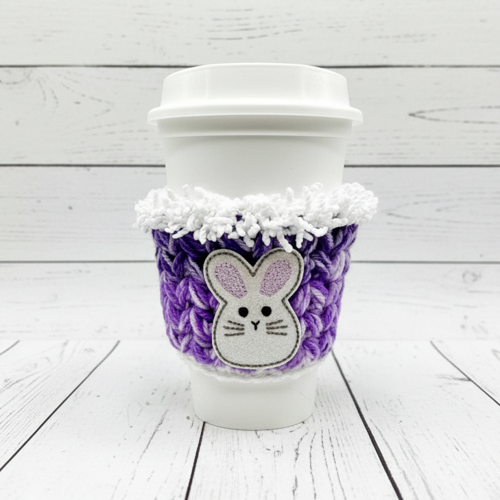 Big Ear Bunny Crocheted Coffee Cozy