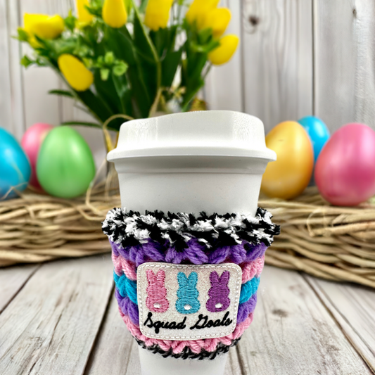 Squad Goals Bunny Crocheted Coffee Cozy