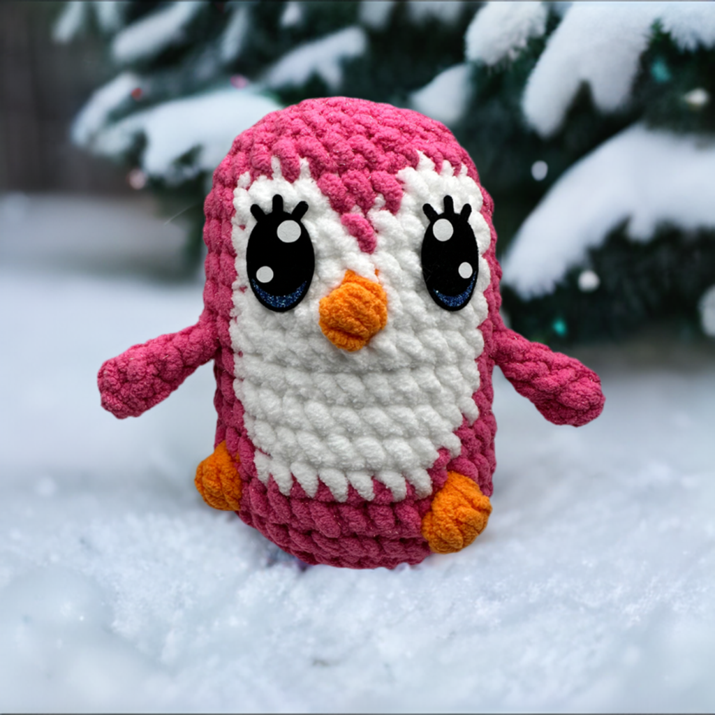 Pink Penguin Plushie