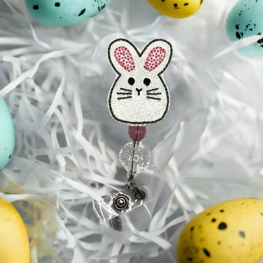 Big Ear Bunny Beaded Badge Reel