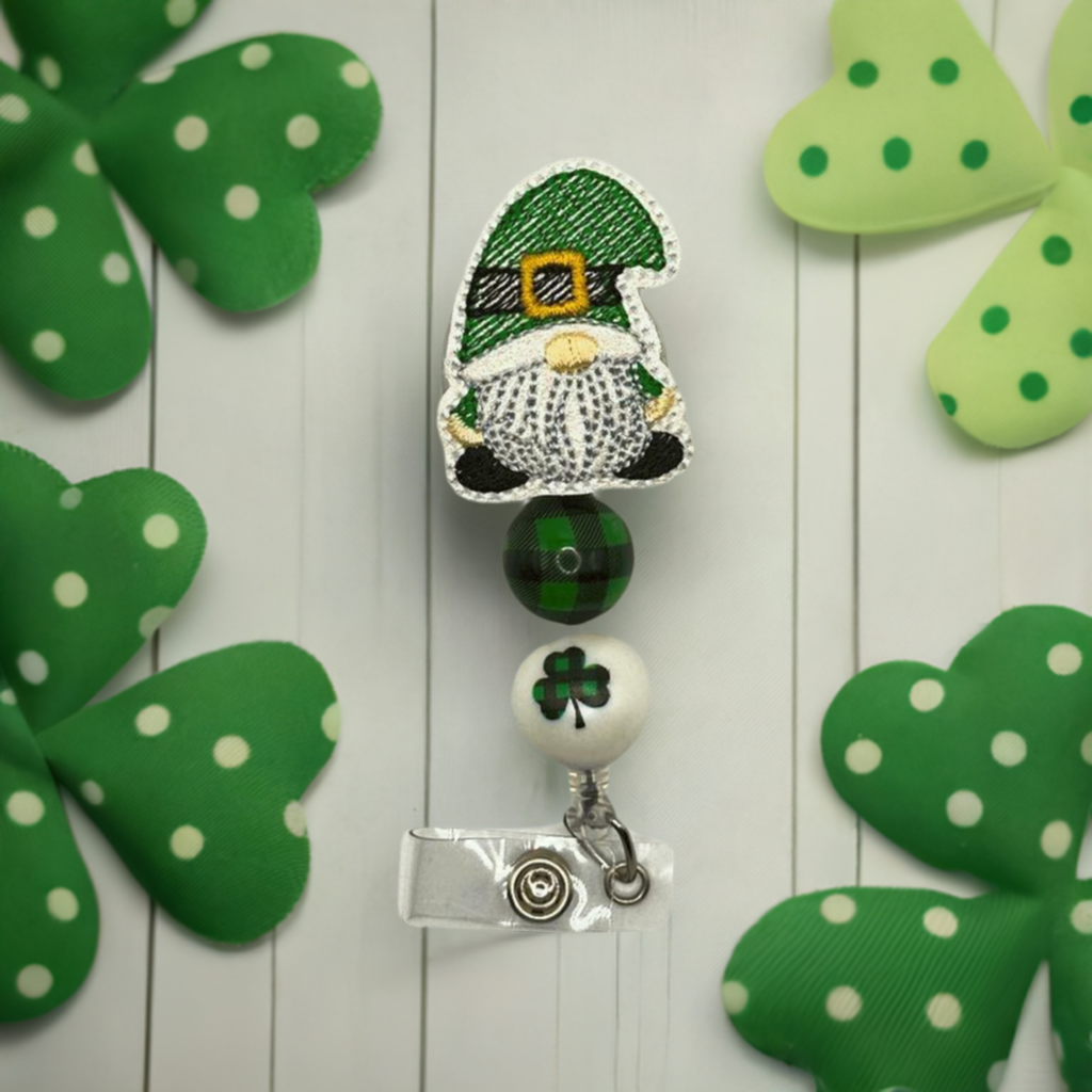 Leprechaun Gnome Badge Reel