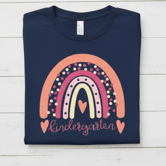 Rainbow Teacher T-Shirt, handmade t-shirt - view 2