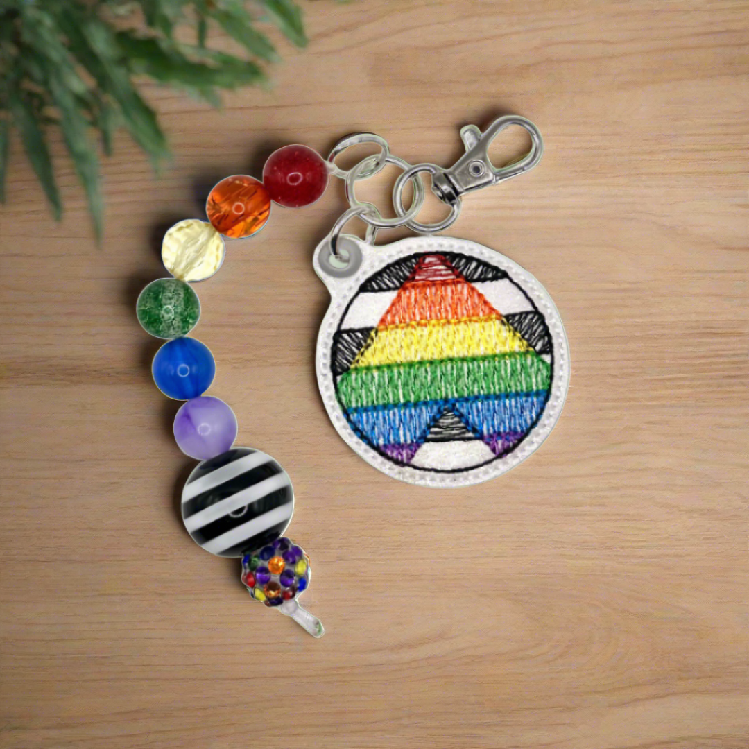 Ally LGBTQ Beaded Keychain