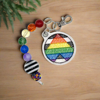 Ally LGBTQ Beaded Keychain