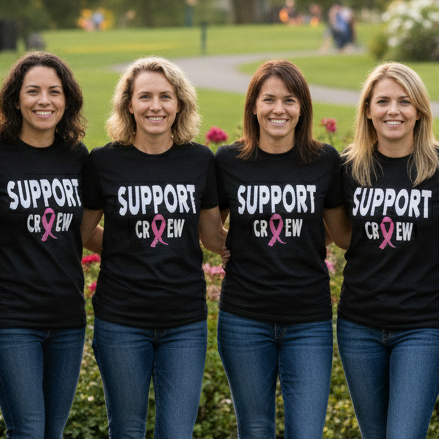 Breast Cancer Support Crew T-Shirt
