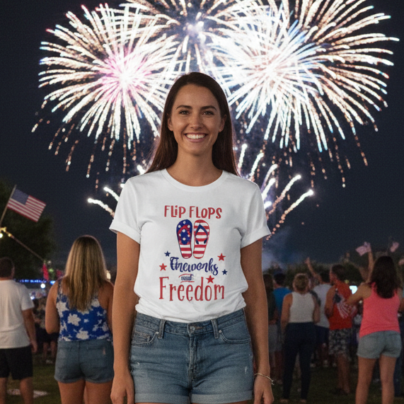 Flip Flops, Fireworks, and Freedom T-Shirt