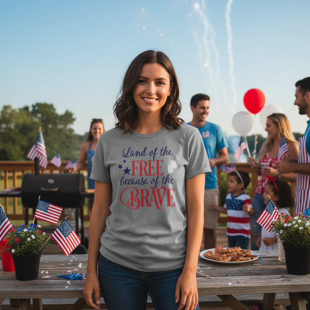 Land of the Free, Because of the Brave T-Shirt