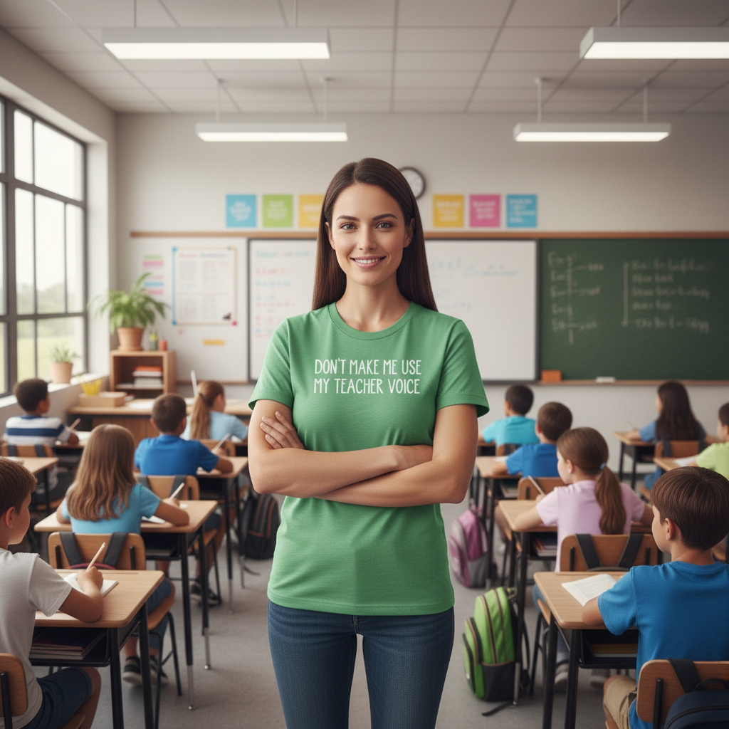 Don’t make me use my teacher voice Teacher T-Shirt