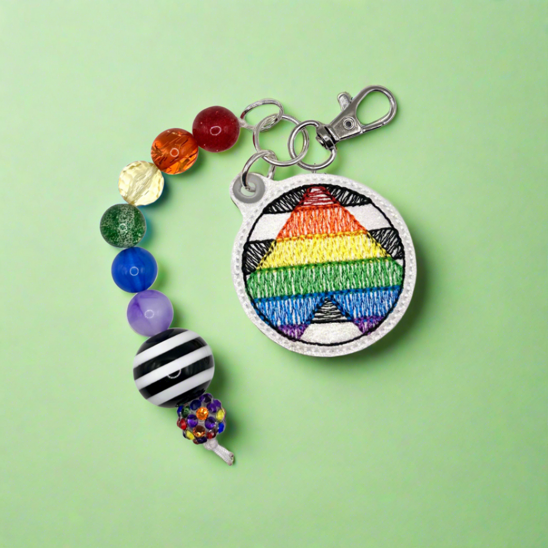 Ally LGBTQ Beaded Keychain