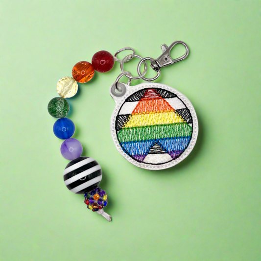 Ally LGBTQ Beaded Keychain