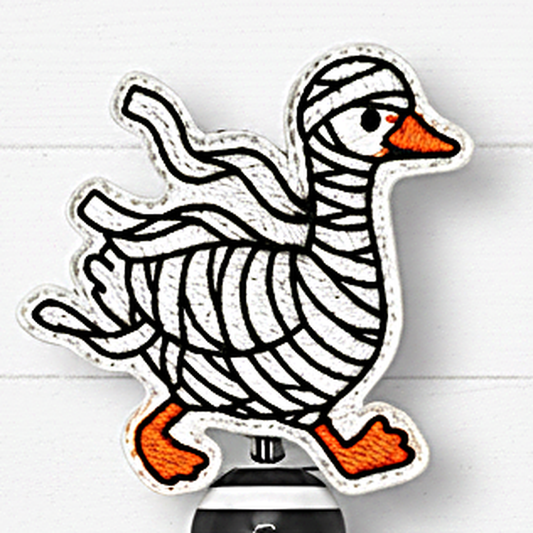 Mummy Goose Halloween Badge Reel