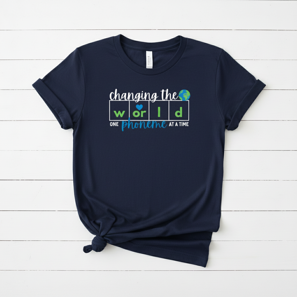 Changing the World One Phoneme at a Time T-Shirt, handmade t-shirt