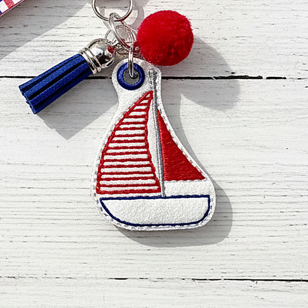 Sail Boat Keychain and Wristlet