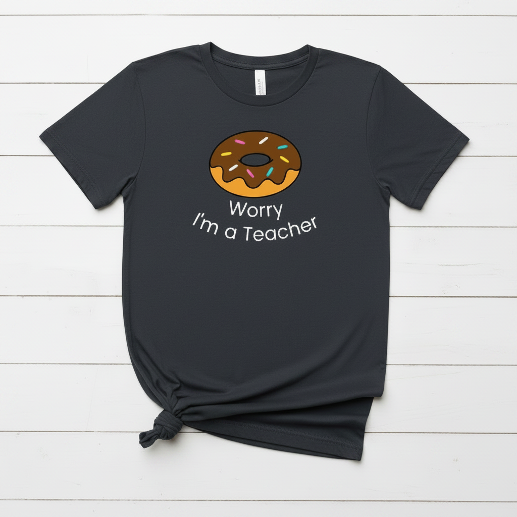 Donut Worry I'm a Teacher T-Shirt, handmade t-shirt