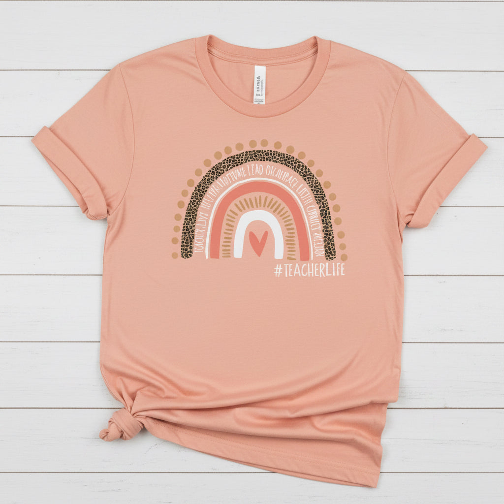 Teacher Life Rainbow T-Shirt | 3 Blue Pineapples