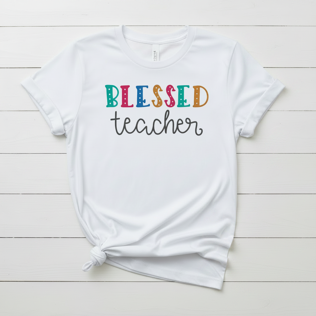 Blessed Teacher T-Shirt, handmade t-shirt
