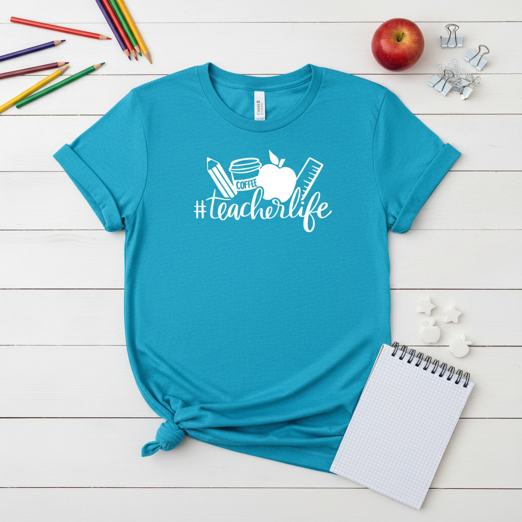 Teacher life T-Shirt, handmade t-shirt