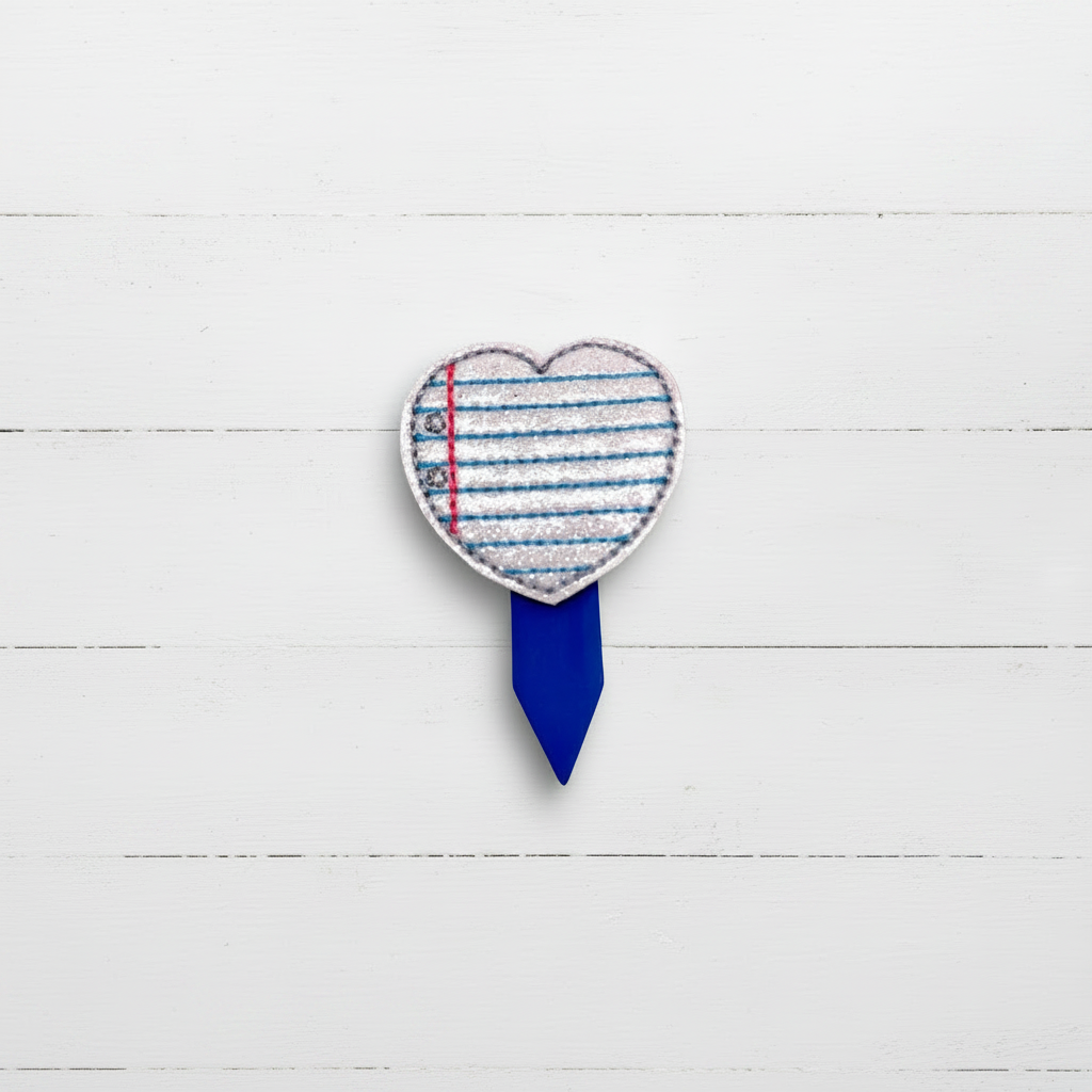 Notebook Paper Feltie Magnetic Bookmark