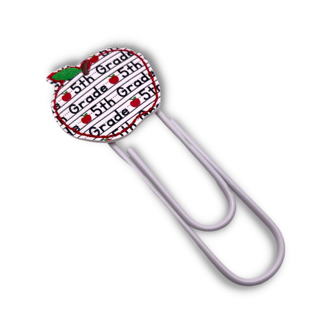 Grade Level Apple Oversized Paper Clip