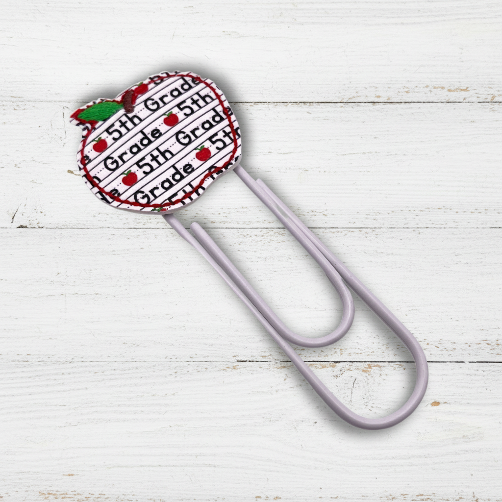 Grade Level Apple Oversized Paper Clip
