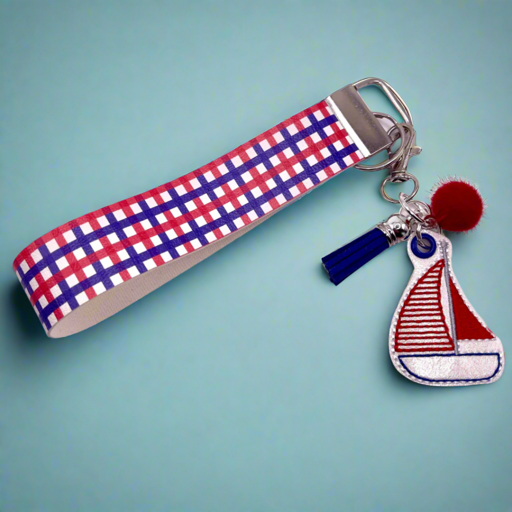 Sail Boat Keychain and Wristlet