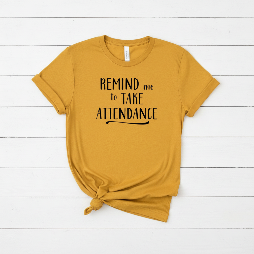 Remind Me To Take Attendance Teacher T-shirt, handmade t-shirt - view 2