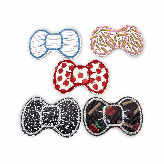 Back to School Hair Bow Clips