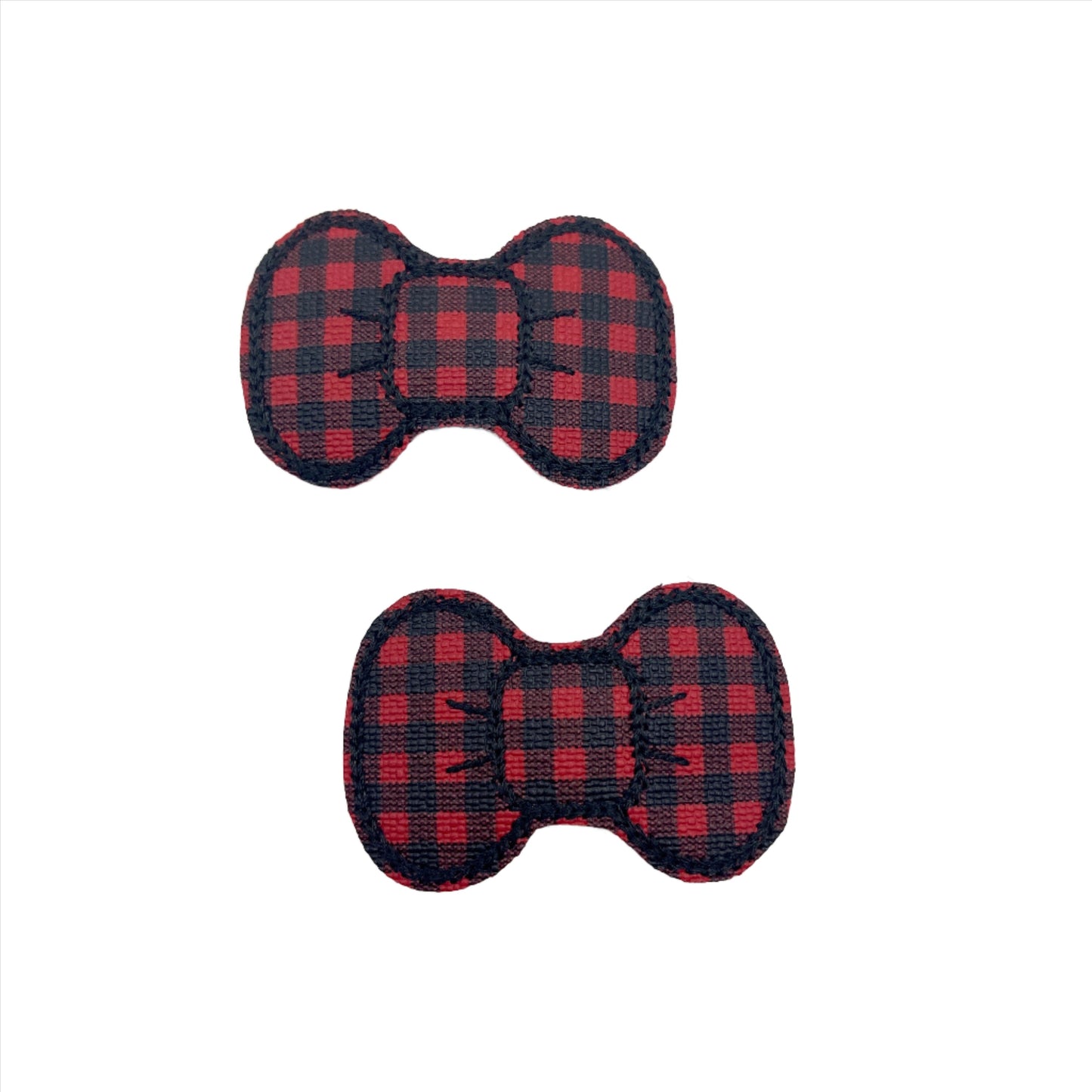 Buffalo Plaid Feltie Hair Bow Clips | 3 Blue Pineapples