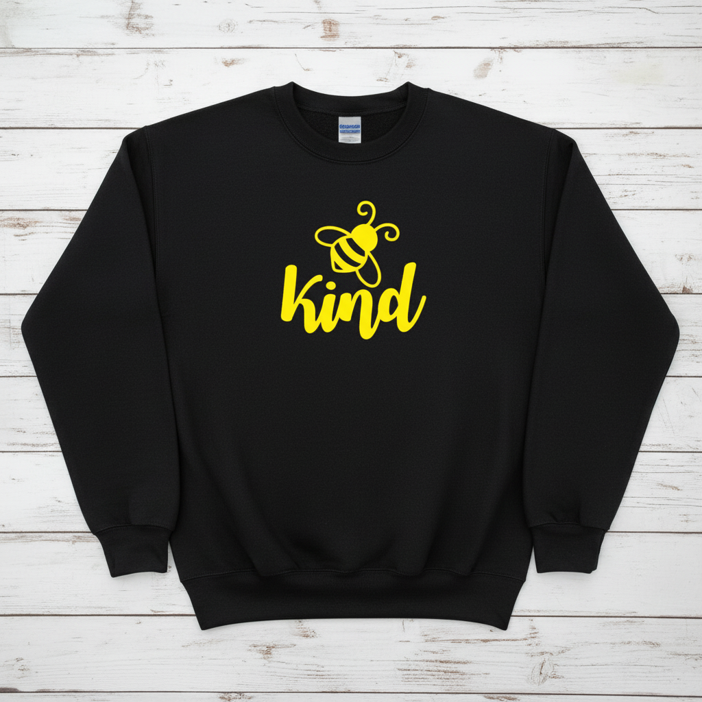 Bee Kind sweatshirt, handmade sweatshirt