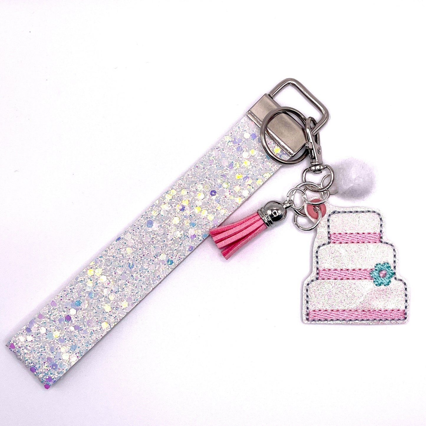 Wedding Cake Keychain and Wristlet