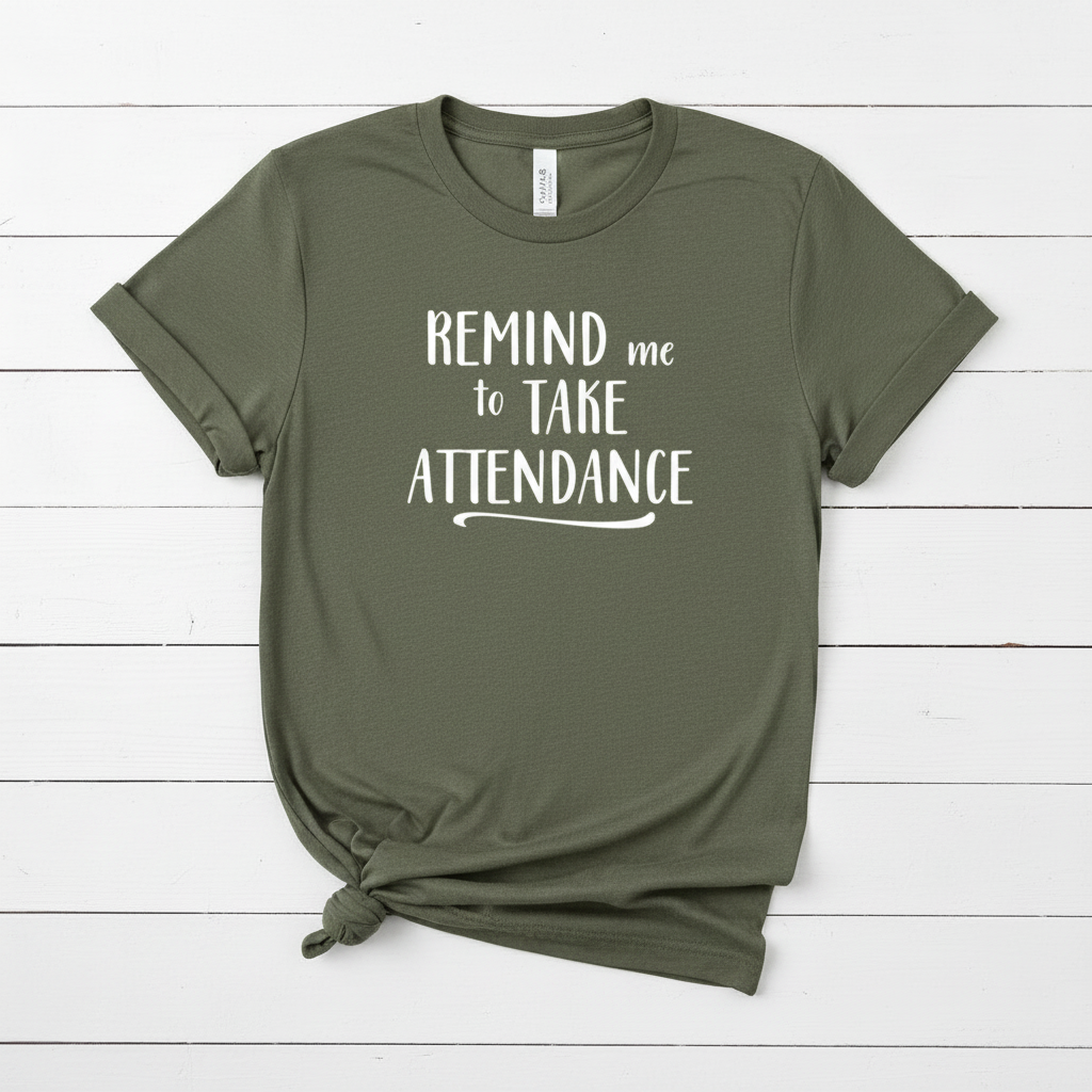 Remind Me To Take Attendance Teacher T-shirt, handmade t-shirt - view 3