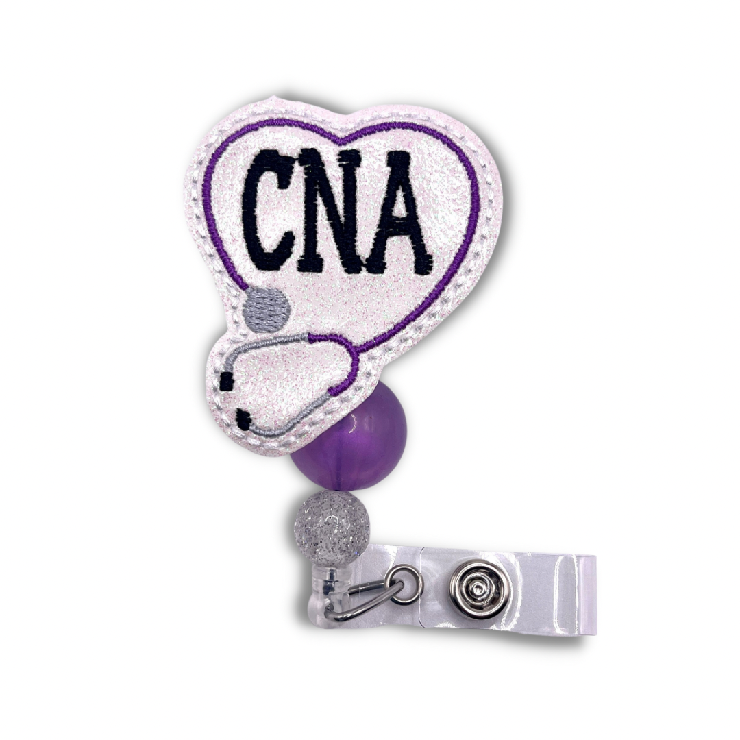 CNA Badge Reel, Certified Nursing Assistant, CNA ID Badge Holder,  Glucometer Badge, Cute Badge Reel, Medical Gift, 