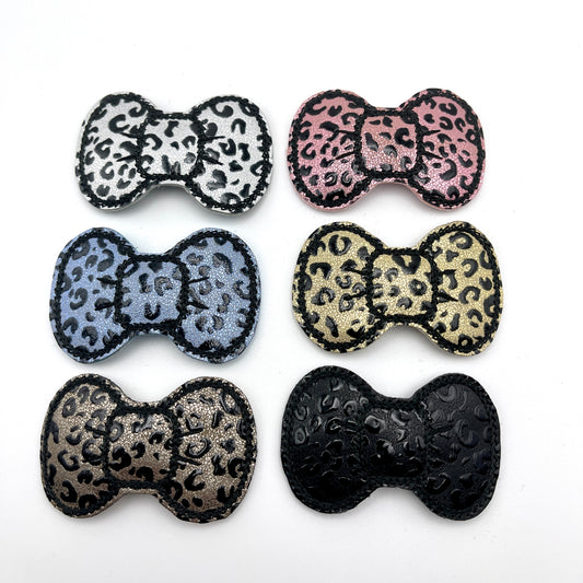 Leopard Hair Bow Clips