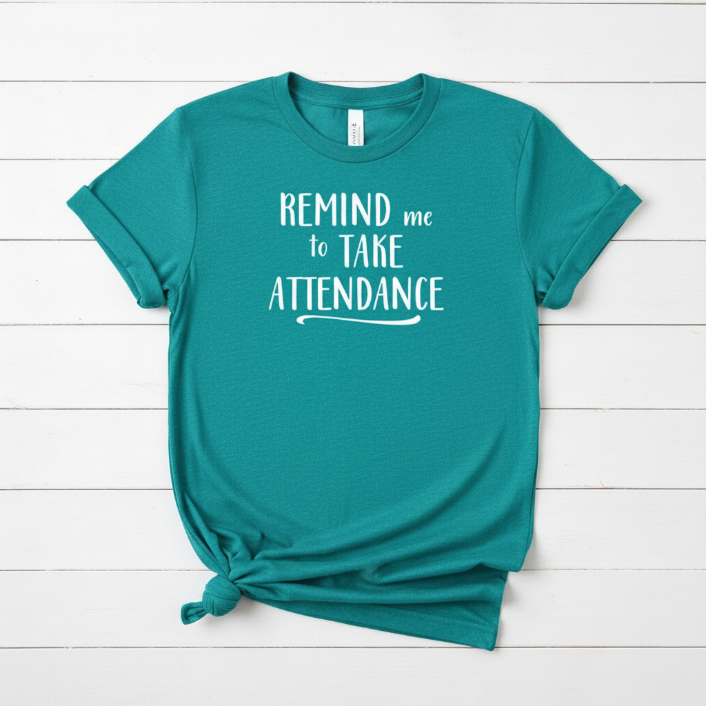 Remind Me To Take Attendance Teacher T-shirt, handmade t-shirt - view 6