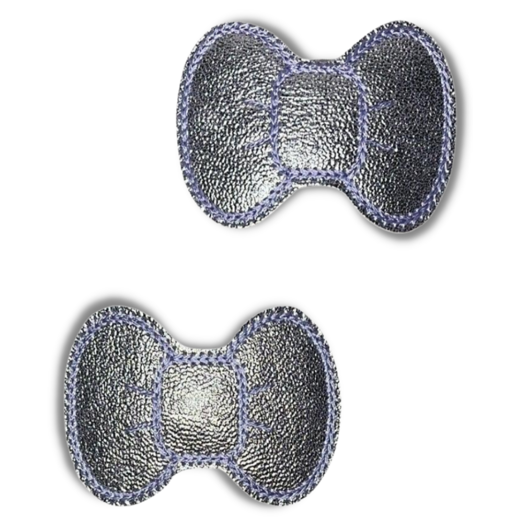 Silver hair clips