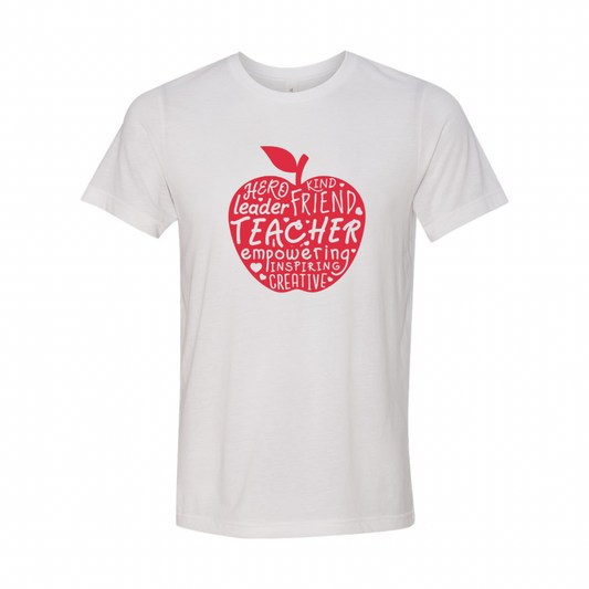 Red Apple Teacher T-Shirt