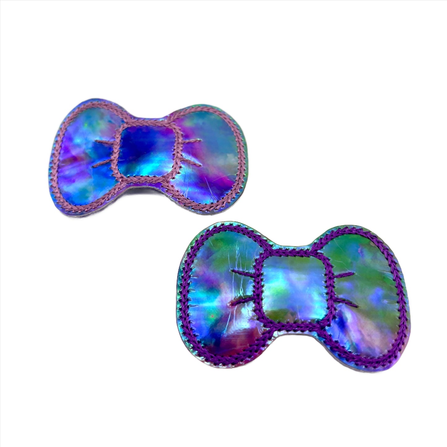 Oil Spill Feltie Cool Color Bow Clips