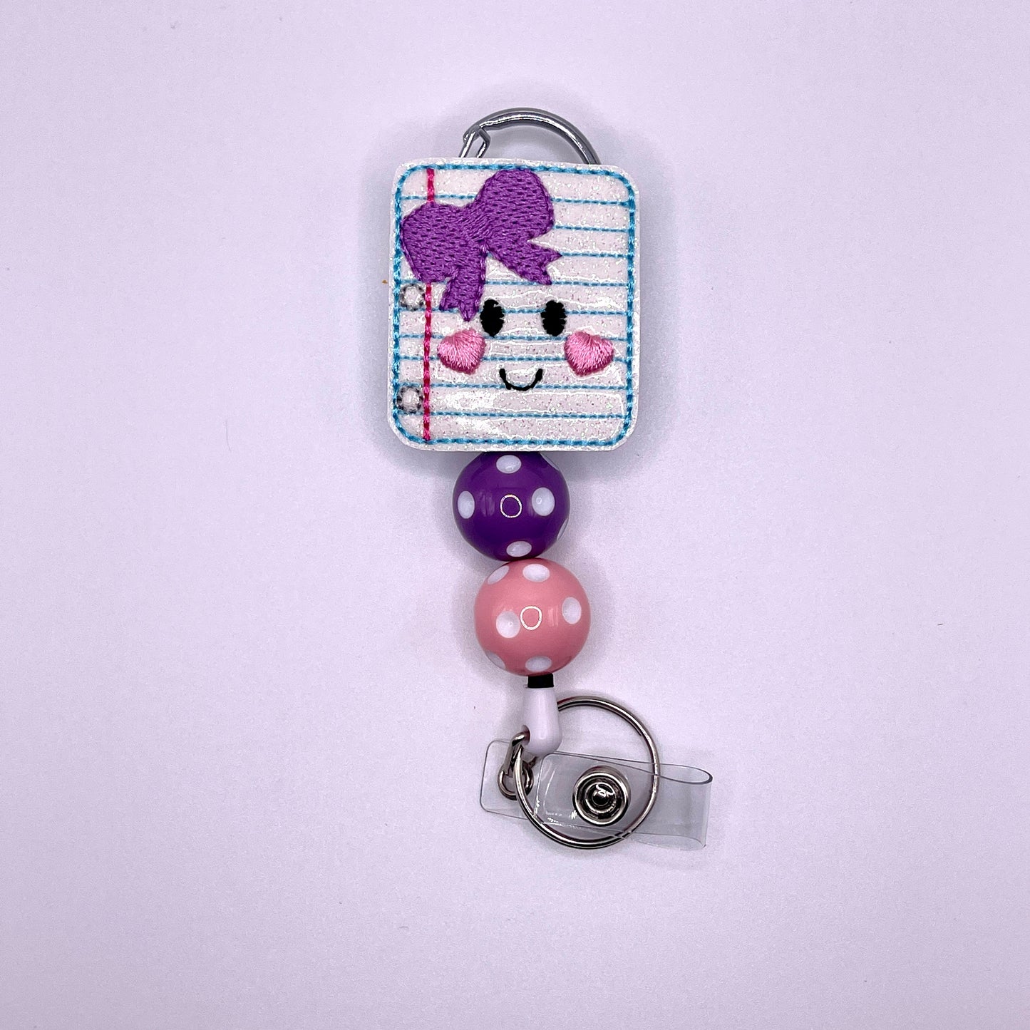 Paper with Bow Badge Reel