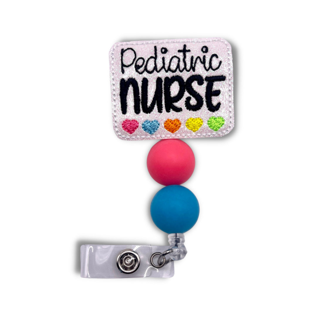 Pediatric Nurse Badge Reel – 3 Blue Pineapples