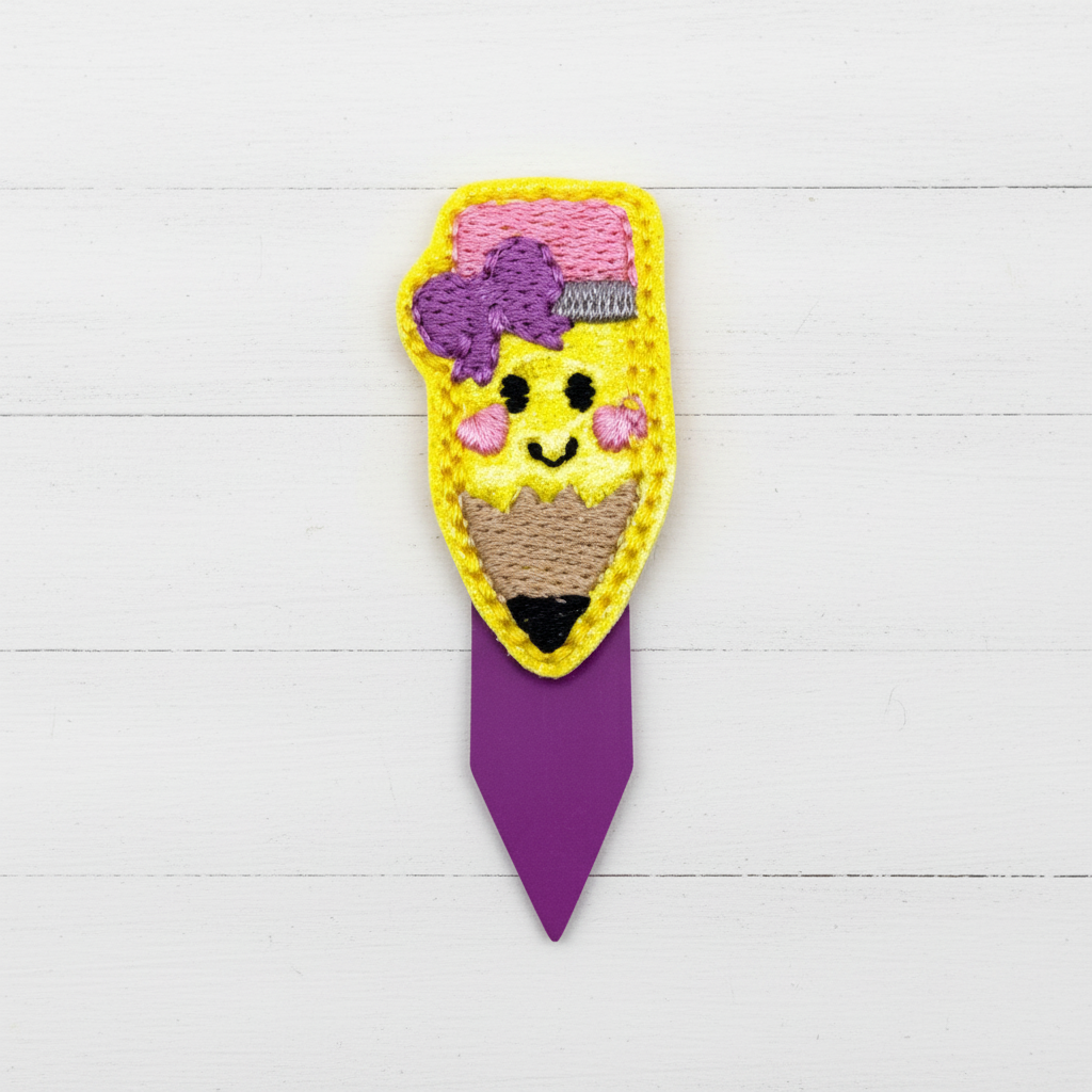 Pencil with Bow Magnetic Bookmark