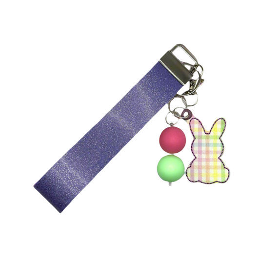 Plaid Bunny Keychain and Wristlet