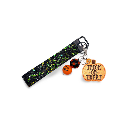 Trick or Treat Pumpkin Keychain and Wristlet