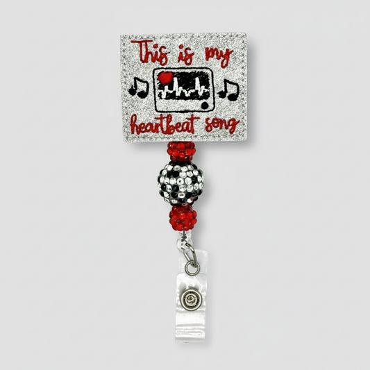 Heart beat song badge reel