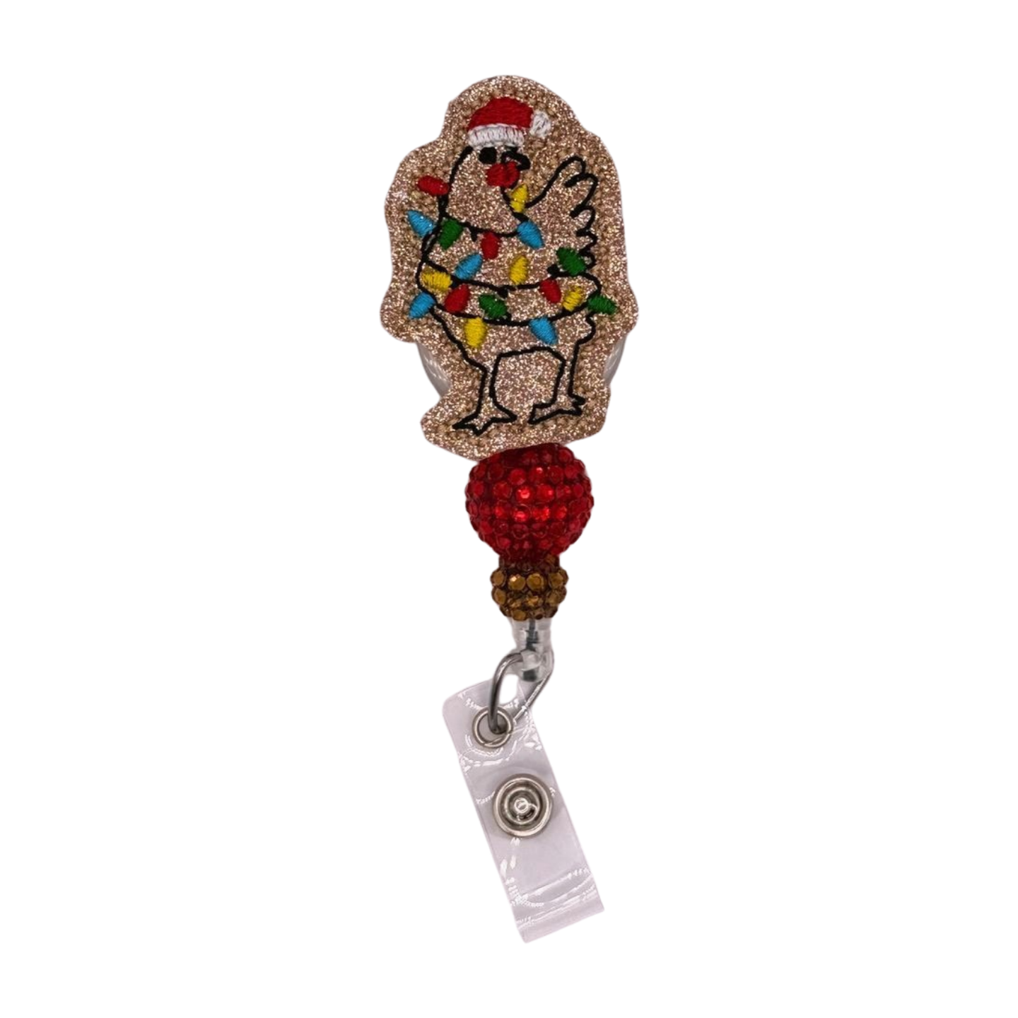 Christmas Light Chicken Badge Reel