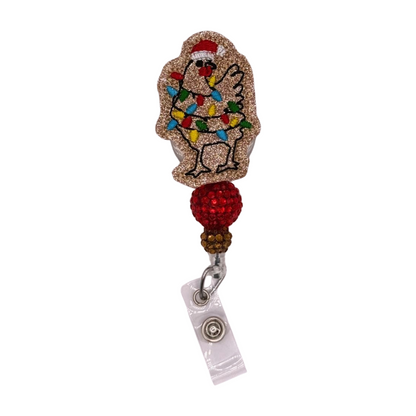 Christmas Light Chicken Badge Reel