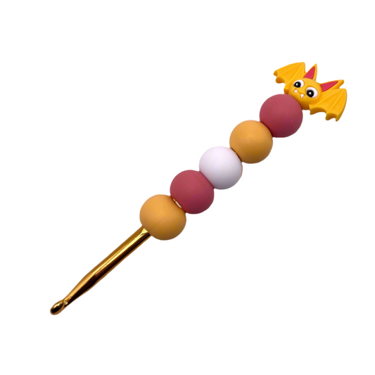 Orange Bat Crochet Hook