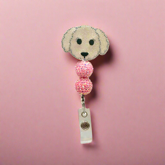 Poodle Badge Reel