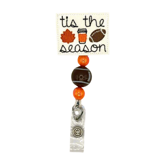 Tis the Season Beaded Badge Reel